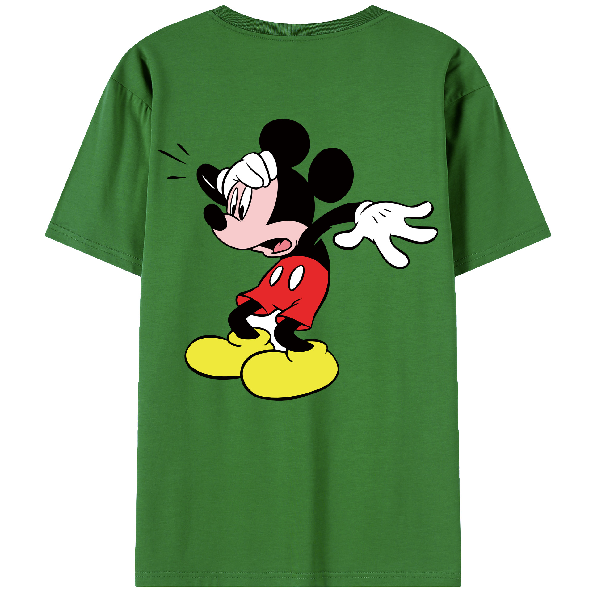 ミッキーマウス Mickey Mouse レディース半袖Tシャツ(バックプリント)